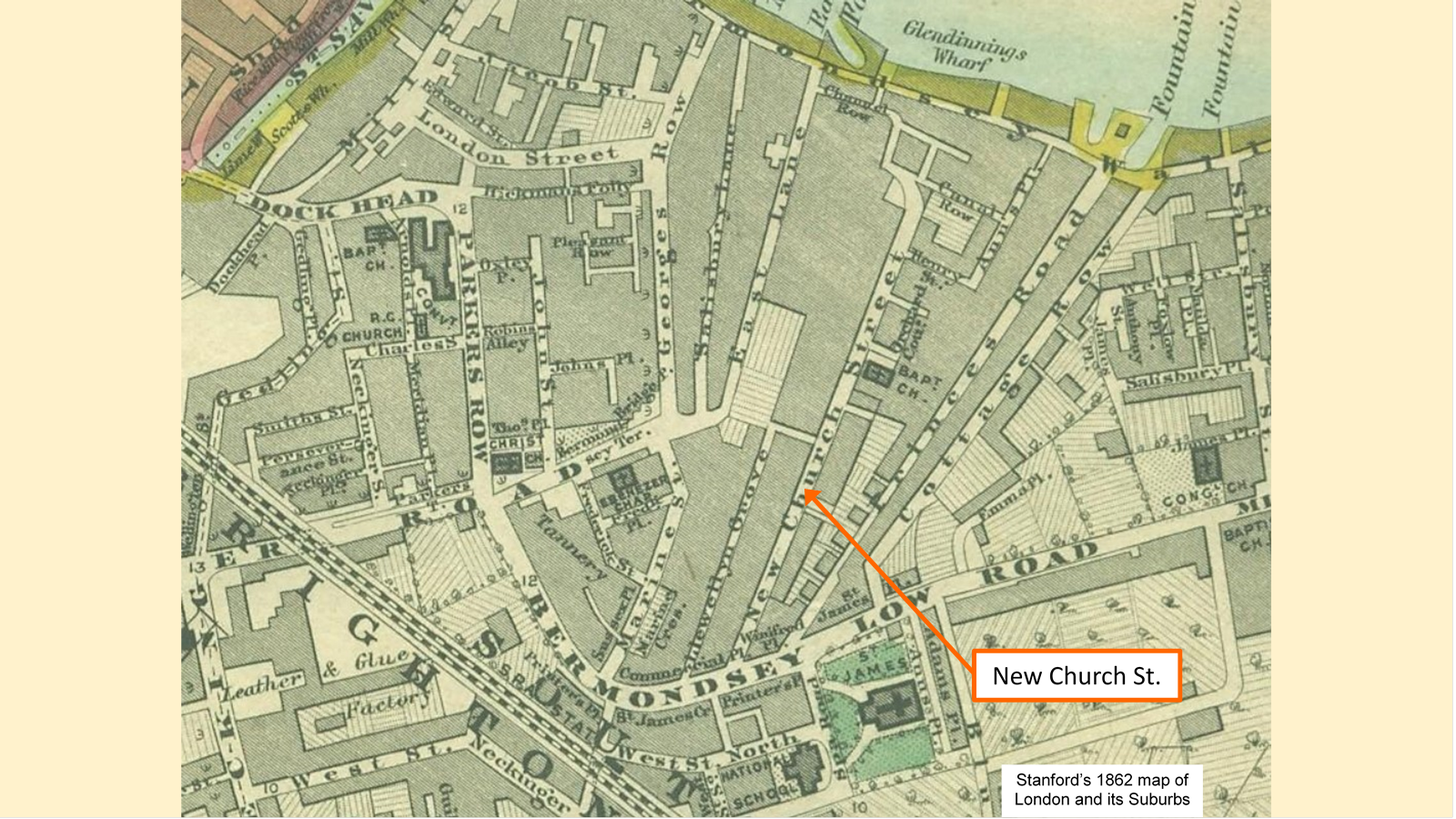 Street map of New Church Street